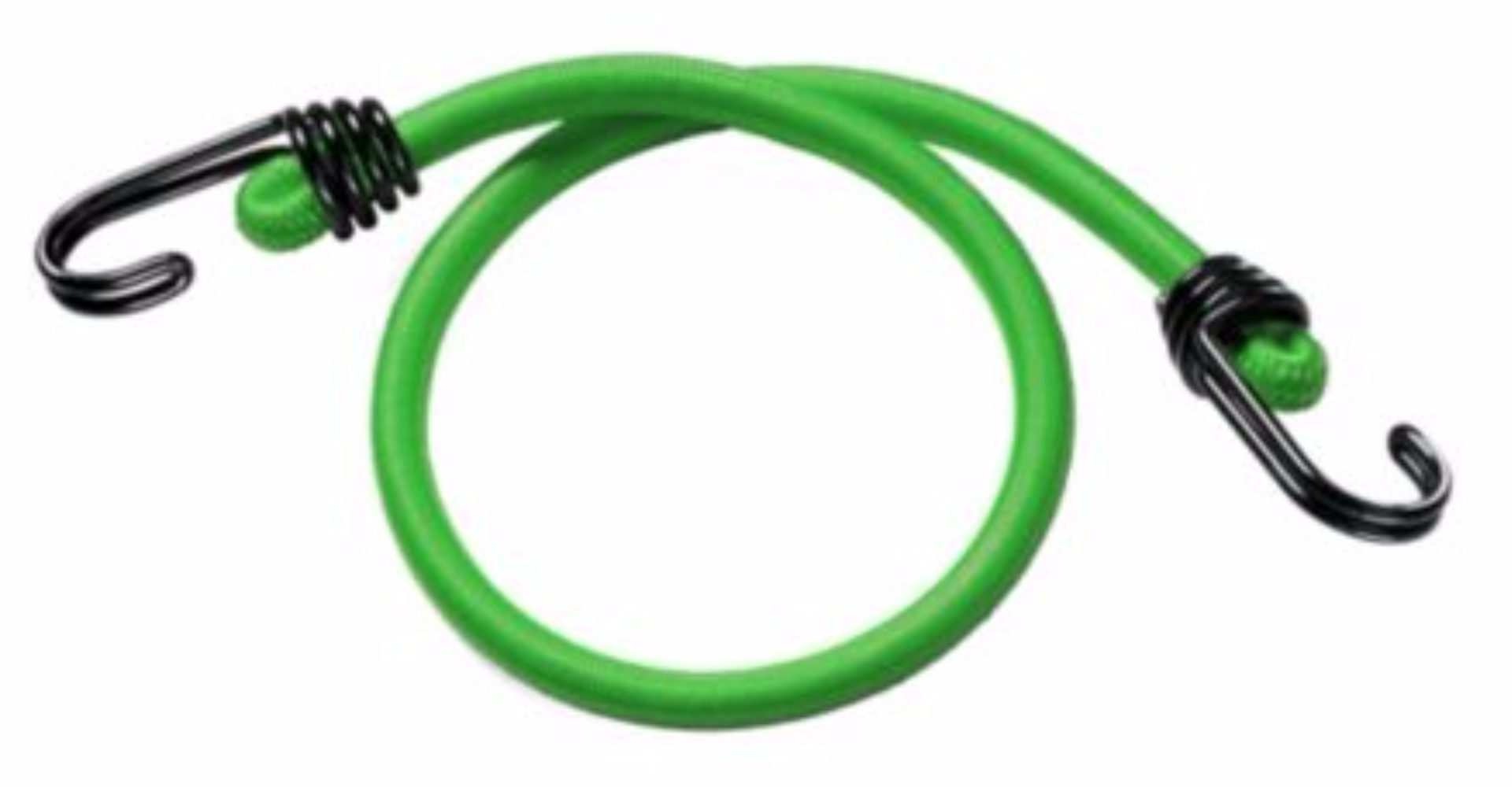 8mm Green Bungee Cord Strap x 120cm With Reverse Hook